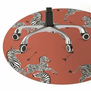 Podkładka pod krzesło obrotowe Zebry fi100 cm - Podnóżki, podpórki, podkładki - miniaturka - grafika 1