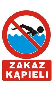 Un Tablica 35*25Cm Zakaz Kąpieli TAB TBI-80 - Akcesoria BHP - miniaturka - grafika 1