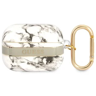 Etui Guess do AirPods Pro cover szary/grey Marble Strap Collection - Akcesoria do słuchawek - miniaturka - grafika 1