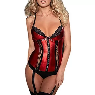 Gorsety - INTIMAX CORSETS LENCERIA I MODA Gorset damski, Czerwony, L - grafika 1