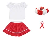 Dresy i komplety dla dziewczynek - ZESTAW NARODOWY BIAŁO-CZERWONY 134-140 4el - miniaturka - grafika 1