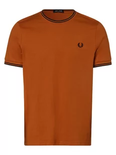 Fred Perry - T-shirt męski, brązowy - Koszulki męskie - miniaturka - grafika 1