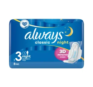 Always Classic podpaski higieniczne 8 night 8szt 4015400260837 - Podpaski - miniaturka - grafika 4