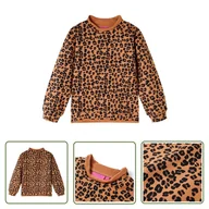 Bluzy dla dziewczynek - Bluza dziecięca - jasny koniak - 92 - Bluza Dziecięca - miniaturka - grafika 1