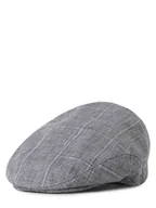 Czapki męskie - Bugatti Męska czapka z zawartością lnu Mężczyźni Bawełna niebieski wzorzysty, 57 - miniaturka - grafika 1