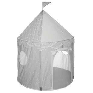 Namiot dla dzieci 100 cm poliester szary 174150B - Namioty i tipi dla dzieci - miniaturka - grafika 1