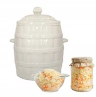 Beczki - BECZKA + KOŁNIERZ DO OGÓRKÓW KAPUSTY KRYSTYNKA 8 L BEŻOWA - miniaturka - grafika 1