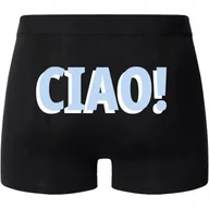 Majtki damskie - Bokserki Czarne CIAO! na Prezent Zabawny Mix Wzorów Rozmiar XL - miniaturka - grafika 1