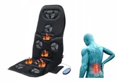 Masażery - MATA MASUJĄCA GRZEWCZA DO SAMOCHODU BIURA NA FOTEL MASAŻER CIAŁA PLECÓW - miniaturka - grafika 1