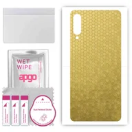Szkła hartowane na telefon - Folia naklejka skórka strukturalna na TYŁ do Samsung Galaxy A70s -  Plaster Miodu Złoty - apgo SKINS - miniaturka - grafika 1