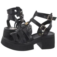 Sandały damskie - Sandały Czarne 5457/076-P (KN21-a) Karino - miniaturka - grafika 1