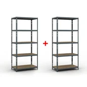 Regały biurowe - B2B Partner Regał półkowy 2000 x 900 x 500 mm, nośność 175 kg 1+1 GRATIS 540047 - miniaturka - grafika 1