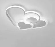 Lampy sufitowe - Lampa sufitowa LED w kształcie serca Lampa sufitowa do sypialni Pokój dziecięcy z pilotem (biały) - miniaturka - grafika 1