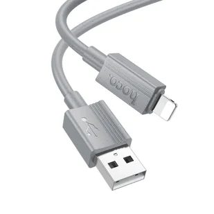 Kabel USB A do Lightning Hoco 2,4A 1 m X107 szary - Kable USB - miniaturka - grafika 1