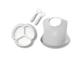 Zestawy naczyń dla dzieci - BABYBJORN - Zestaw do karmienia Mealtime - Grey one size - miniaturka - grafika 1