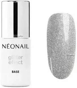 NeoNail - Glitter Effect Base - Mocno kryjąca brokatowa baza hybrydowa 2w1 - 7,2 ml - 9601-7 - SILVER SHINE - Lakiery hybrydowe - miniaturka - grafika 1