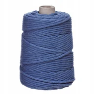 Zabawki kreatywne - Sznurek Do Makram Skręcany Jeans Niebieski 100M 5Mm Dpcraft - miniaturka - grafika 1