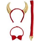 Dodatki do strojów karnawałowych - Zestaw diablicy opaska mucha ogon - miniaturka - grafika 1