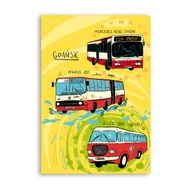 Zeszyty szkolne - Zeszyt A5 Gliniana Kura GDAŃSK AUTOBUSY 60 kartek, kratka - miniaturka - grafika 1