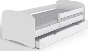 Elior Łóżko dla dziecka z barierką Happy 2X 80x160 - białe - Łóżka dla dzieci i młodzieży - miniaturka - grafika 1