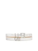 Paski - Srebrny pasek z biżuteryjną ozdobą - miniaturka - grafika 1