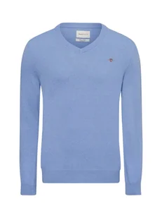 Gant Męski sweter z dzianiny Mężczyźni niebieski jednolity, M - Swetry męskie - miniaturka - grafika 1