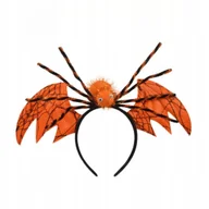 Dodatki do strojów karnawałowych - Opaska Na Głowę Pająk Ze Skrzydłami Przebranie Karnawał Halloween Pomarańcz - miniaturka - grafika 1