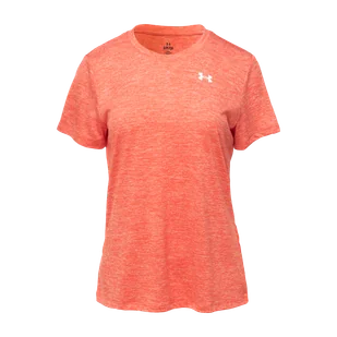 Damska Koszulka z krótkim rękawem UNDER ARMOUR TECH SSC- TWIST 1384230-847 – Pomarańczowy - Koszulki i topy damskie - miniaturka - grafika 1