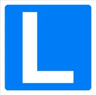 Akcesoria motoryzacyjne - Naklejka tablica magnetyczna NAUKA JAZDY 10x10 cm - miniaturka - grafika 1