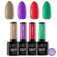 Lakiery hybrydowe - Claresa Lakier Hybrydowy Alchemy Hydro Do Paznokci Brąz Fiolet Czerwień - miniaturka - grafika 1