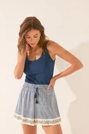 Piżamy damskie - women'secret szorty damska kolor niebieski 3702237 - miniaturka - grafika 1