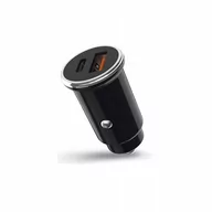 Ładowarki samochodowe - XO Ładowarka samochodowa CC25 czarna 2USB PD USB-C/ USB A QC 3.0 5A - miniaturka - grafika 1