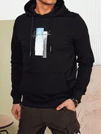 Bluzy męskie - Bluza męska z kapturem czarna Dstreet BX5725-XL - miniaturka - grafika 1