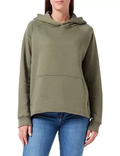 camel active Damska bluza z kapturem z kieszenią typu kangurka, szary oliwkowy, XL - Bluzy damskie - miniaturka - grafika 1
