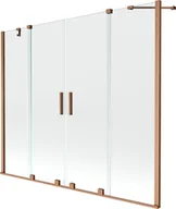 Parawany nawannowe - Mexen Velar Duo parawan nawannowy 2-skrzydłowy przesuwny 200 x 150 cm, transparent, miedź szczotkowana - 896-200-000-02-65 - miniaturka - grafika 1