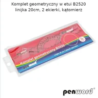 Zestawy szkolne - Komplet geometryczny 4el - Penword - miniaturka - grafika 1