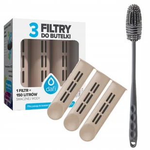 Zestaw 3x Filtr do butelki Dafi Solid Soft cappucino + szczoteczka - Wkłady filtrujące - miniaturka - grafika 1