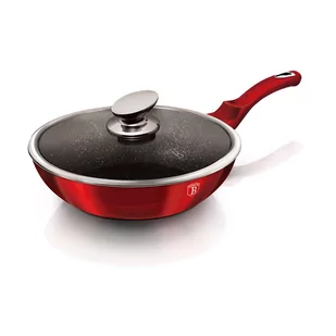 Berlinger Haus Patelnia Lumarko Wok granitowy 28cm burgundy bh-1265 BH-1265 Kinghoff - Patelnie - miniaturka - grafika 2