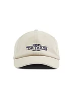 Czapki męskie - TOM TAILOR Denim Męskie Czapka z logo 1034654, 30026 - Cloud Grey, ONESIZE - miniaturka - grafika 1