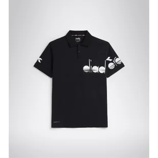 Koszulka do tenisa z krótkim rekawem męska Diadora SS POLO COACH black - Koszulki sportowe męskie - miniaturka - grafika 1
