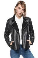 Kurtki damskie - Tom Tailor, Kurtka damska, Fake Shearling Biker Jacket 3721963.00.75, rozmiar XL - miniaturka - grafika 1