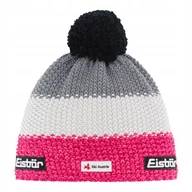 Czapki dla dzieci - Czapka Dziecięca Eisbar Star Pompon Ska Pink White Grey 71117 142 - miniaturka - grafika 1