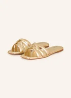 Klapki i japonki damskie - Aldo Klapki Augustya gold - miniaturka - grafika 1