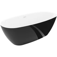 Wanny - Mexen Luvo Slim wanna wolnostojąca 170 x 75 cm, biała/czarna, przelew biały - 52801707575-20 - miniaturka - grafika 1