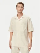 Koszule męskie - Guess Koszula F6GP05 KG362 Kremowy Regular Fit - miniaturka - grafika 1