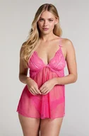 Bielizna nocna - Hunkemöller Babydoll Daisy Różowy - miniaturka - grafika 1