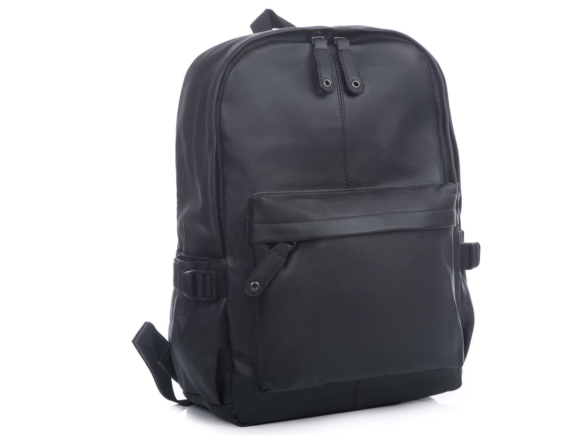 Elegancki Miejski Plecak Damski Męski A4 Do Pracy ze skóry ekologicznej Czarny