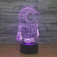 Lampy stojące - Lampka Nocna 3D Led Minionek Grawer Imię Prezent - miniaturka - grafika 1