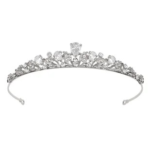 Ozdoba ŚLUBNA damska korona TIARA ślub DIADEM kryształ elegancka - Ozdoby do włosów - miniaturka - grafika 1