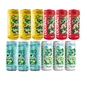 Napoje roślinne - Coconaut Woda kokosowa - mix Zestaw 12 x 320 ml - miniaturka - grafika 1
